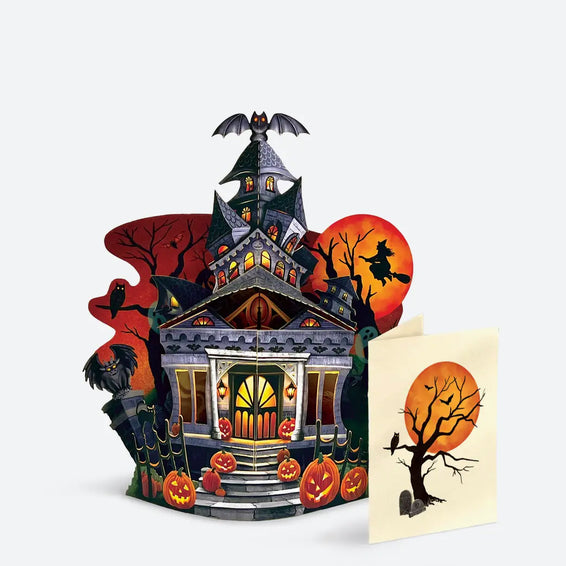 Mini Haunted House Halloween Pop Up Greeting Card