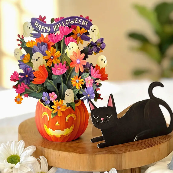 Mini Jack O Lantern Boo-quet Pop Up Card