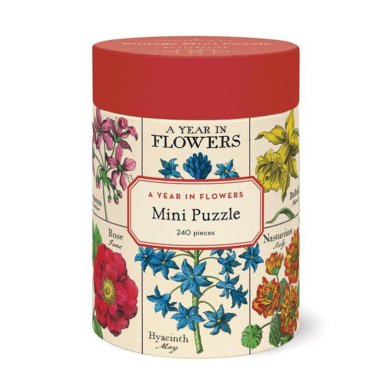 A Year In Flowers Mini Jigsaw Puzzle, 240 Pieces - Marmalade Mercantile