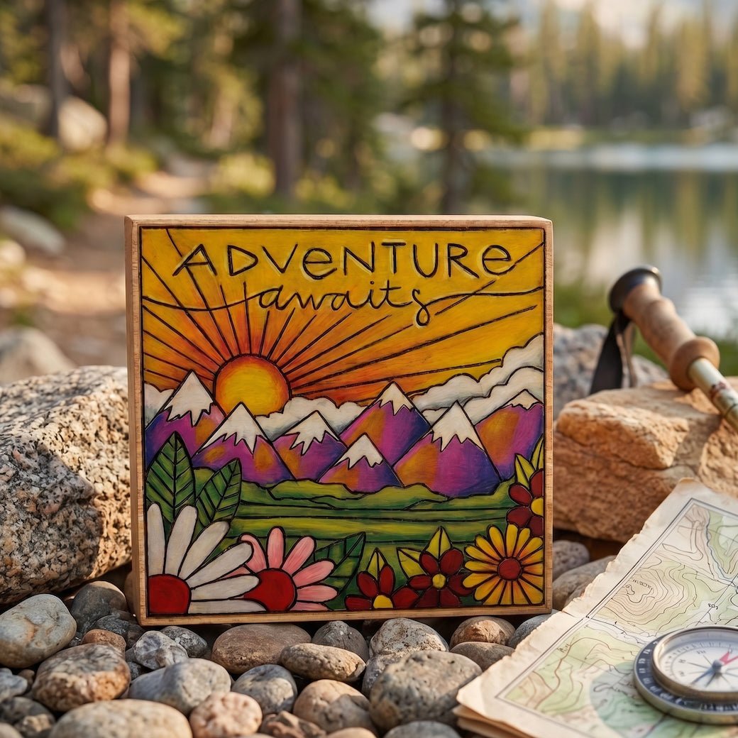 Adventure Awaits Block Sign - Marmalade Mercantile