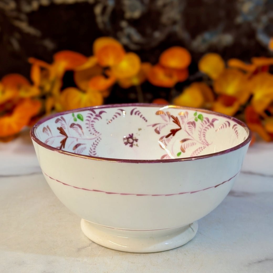 Antique 19th c. Hand - Painted Footed Bowl - Marmalade Mercantile