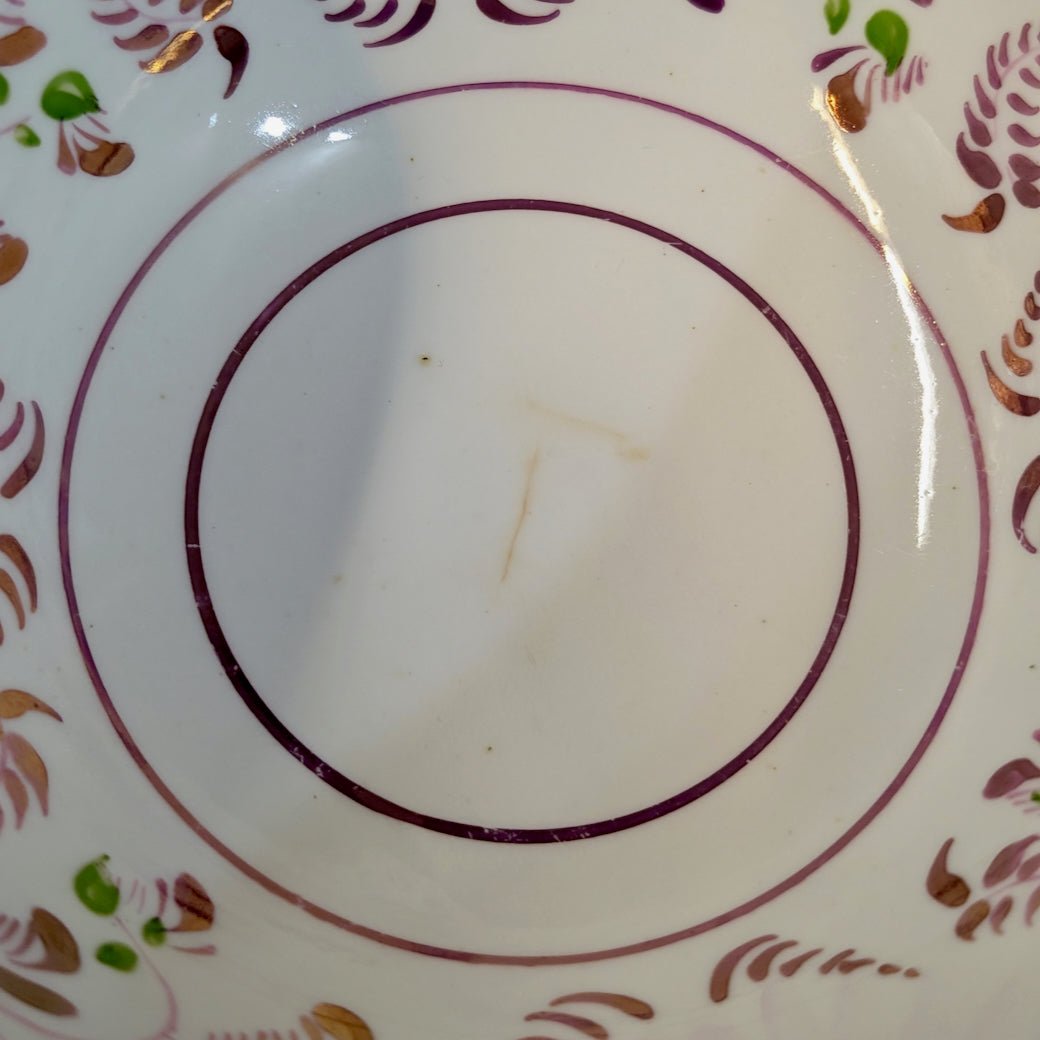 Antique 19th c. Hand - Painted Footed Bowl - Marmalade Mercantile