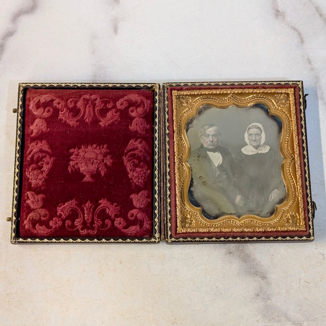 Antique Daguerreotype Image of Man & Woman - Marmalade Mercantile