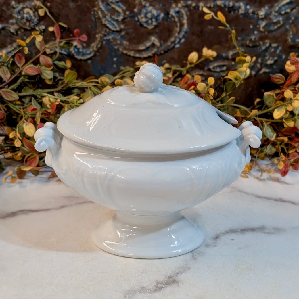 Antique English Ironstone Sauce Tureen St. Louis Shape - Marmalade Mercantile