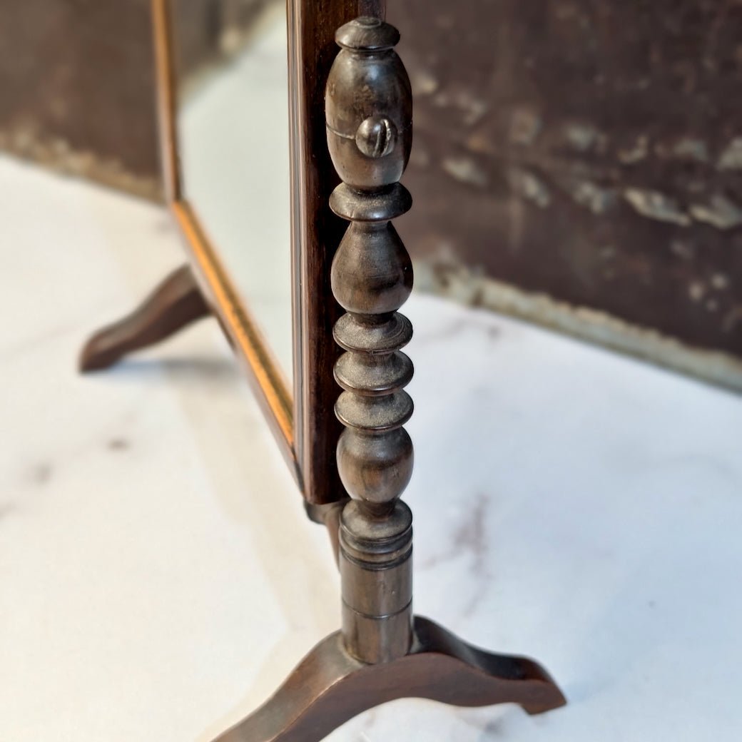 Antique Miniature Salesman Sample Inlaid Cheval Mirror - Marmalade Mercantile
