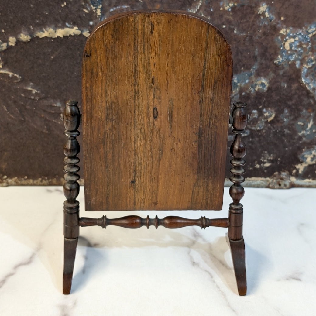 Antique Miniature Salesman Sample Inlaid Cheval Mirror - Marmalade Mercantile