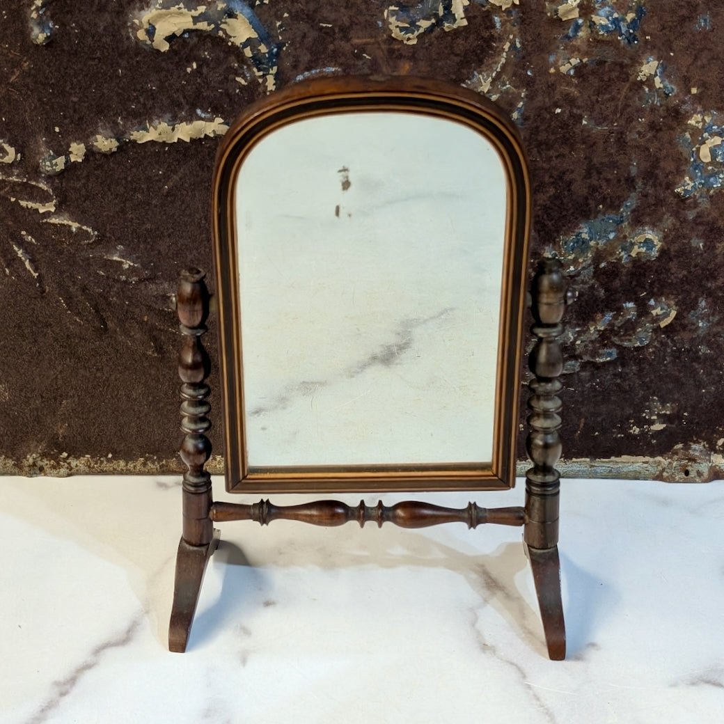 Antique Miniature Salesman Sample Inlaid Cheval Mirror - Marmalade Mercantile