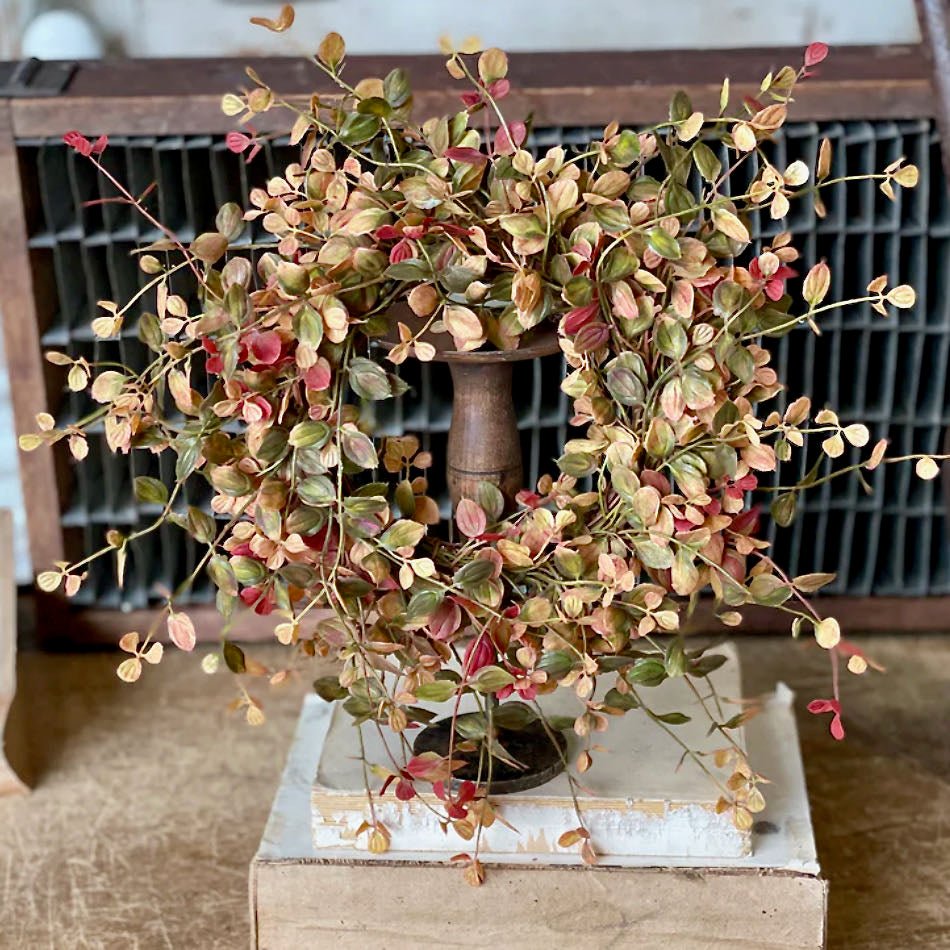 Autumn Bog Pimpernel Candle Ring or Petite Wreath RED - Marmalade Mercantile