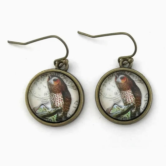 Autumn Owl Pierced Earrings - Marmalade Mercantile