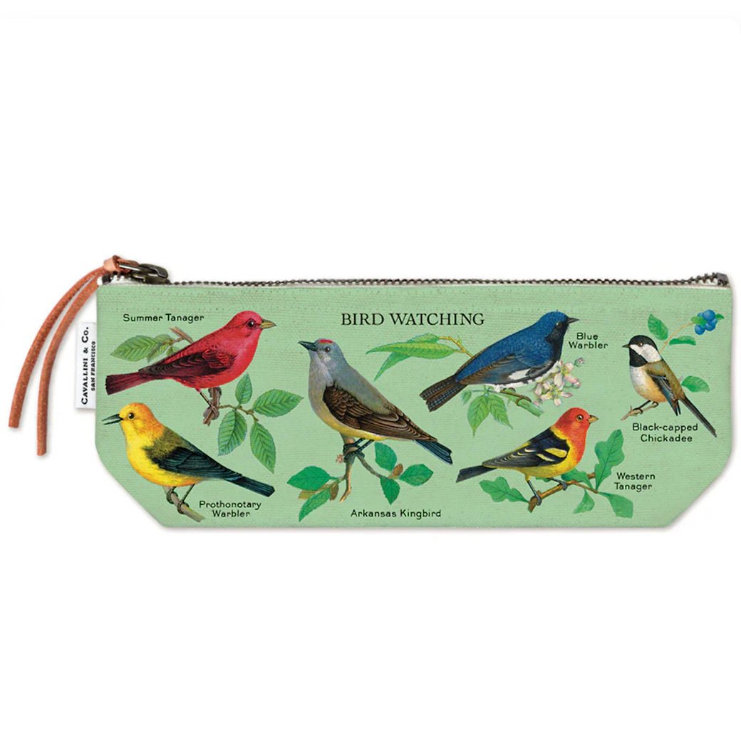 Birdwatch Mini Canvas Zippered Pouch - Marmalade Mercantile