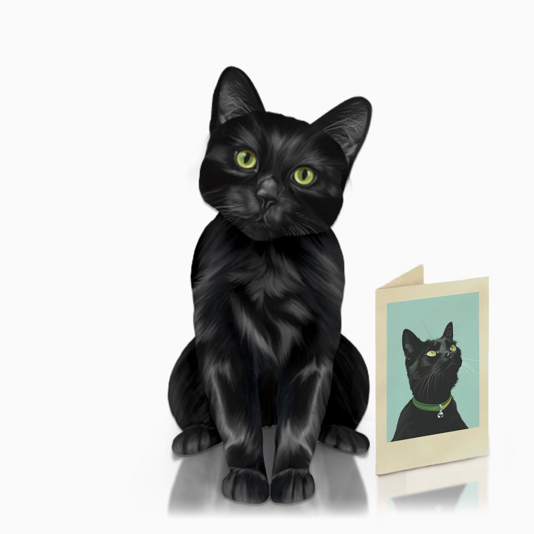 Black Cat Pop Up Greeting Card with Dress Up Accessories - Marmalade Mercantile