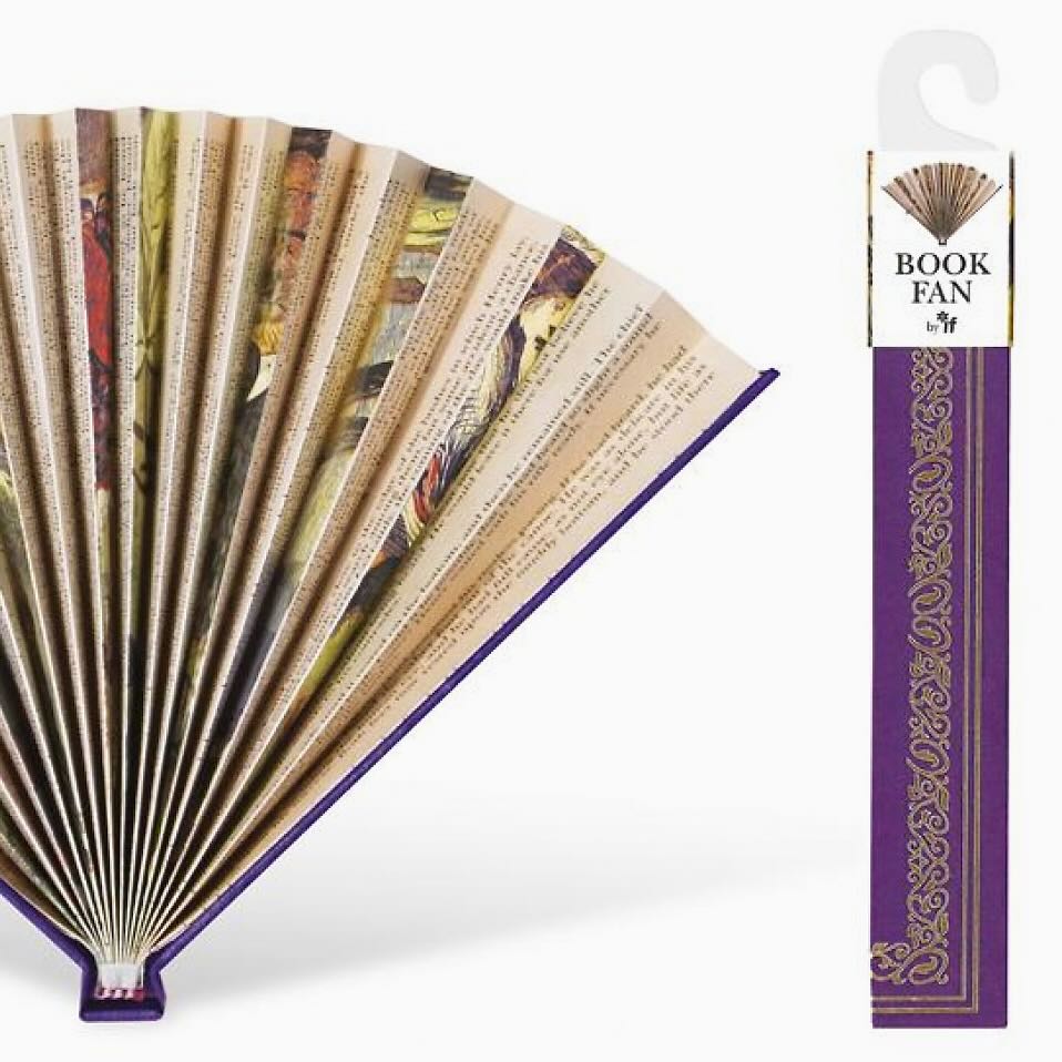 Book - Shaped Travel Folding Paper Fan - Choice of Colors - Marmalade Mercantile