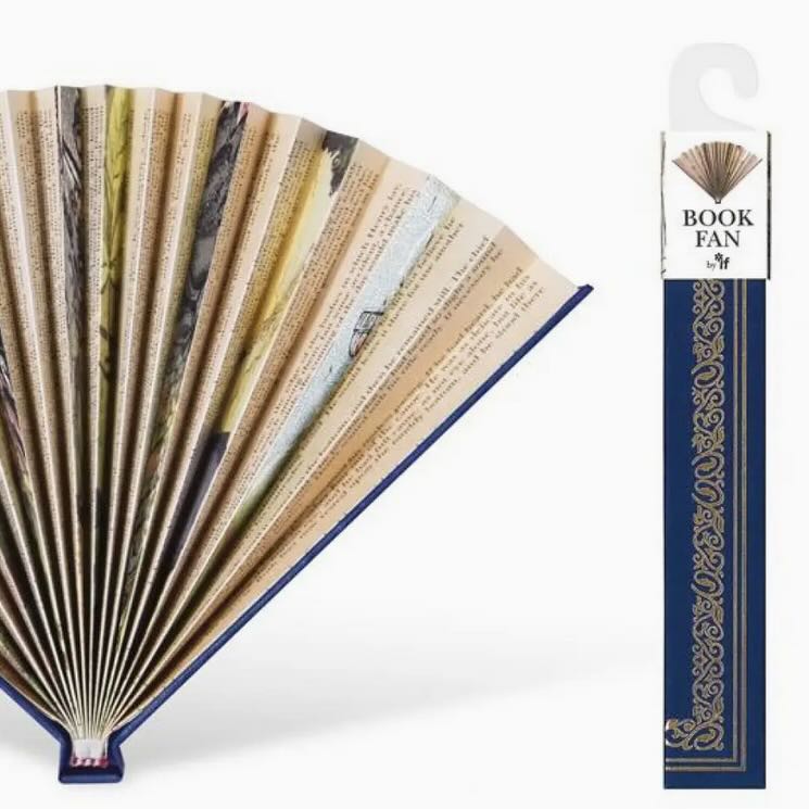 Book - Shaped Travel Folding Paper Fan - Choice of Colors - Marmalade Mercantile