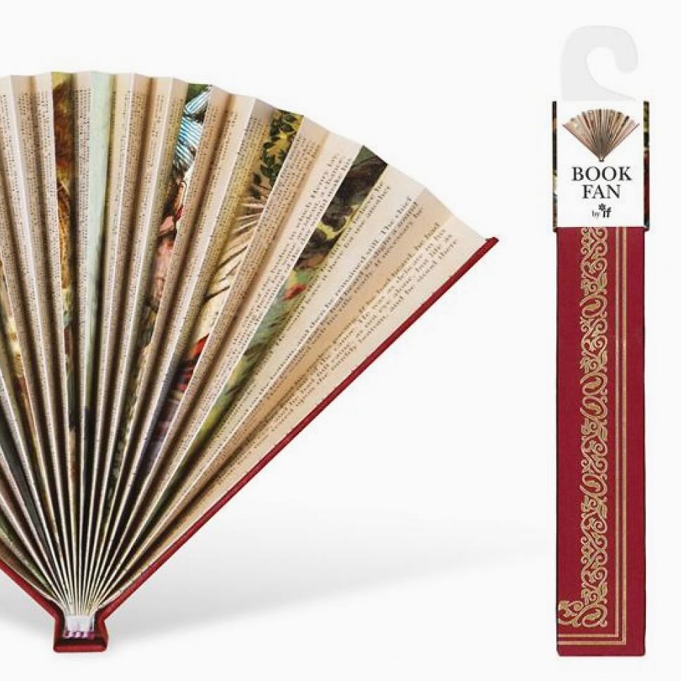 Book - Shaped Travel Folding Paper Fan - Choice of Colors - Marmalade Mercantile