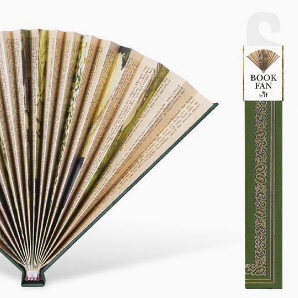 Book - Shaped Travel Folding Paper Fan - Choice of Colors - Marmalade Mercantile