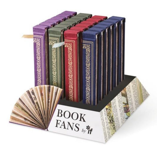 Book - Shaped Travel Folding Paper Fan - Choice of Colors - Marmalade Mercantile