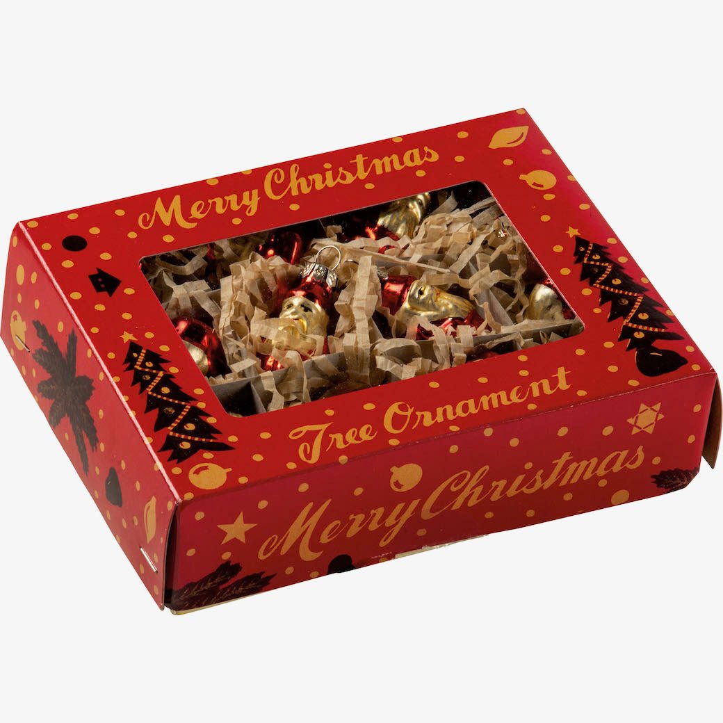 Box Set of Twelve Teeny Tiny Santa Ornaments - Marmalade Mercantile