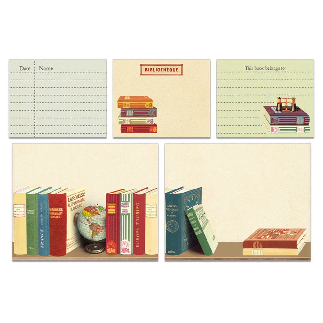 Boxed Set of Assorted Library Books Sticky Notes - Marmalade Mercantile