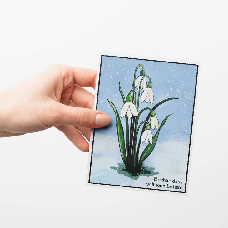 Brighter Days Are Ahead Winter Snowdrops Greeting Card - Marmalade Mercantile