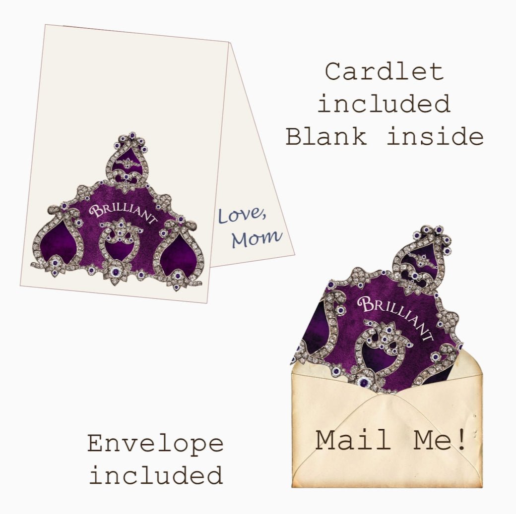 Brilliant Mailable Wearable Paper Tiara Greeting Card - Marmalade Mercantile