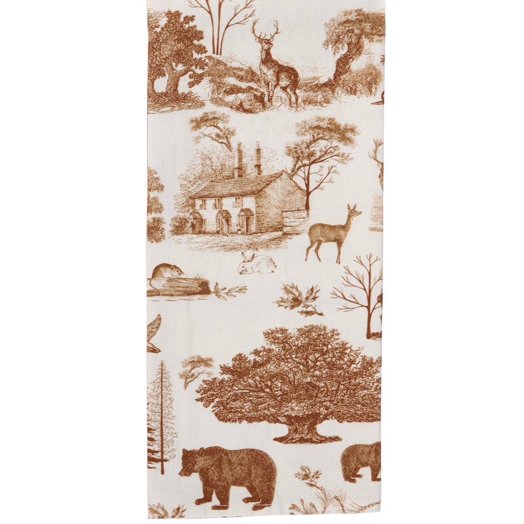 Brown Toile Cabin Kitchen Towel - Marmalade Mercantile