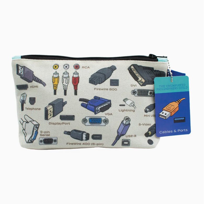 Cables & Ports Zippered Canvas Tech Pouch - Marmalade Mercantile