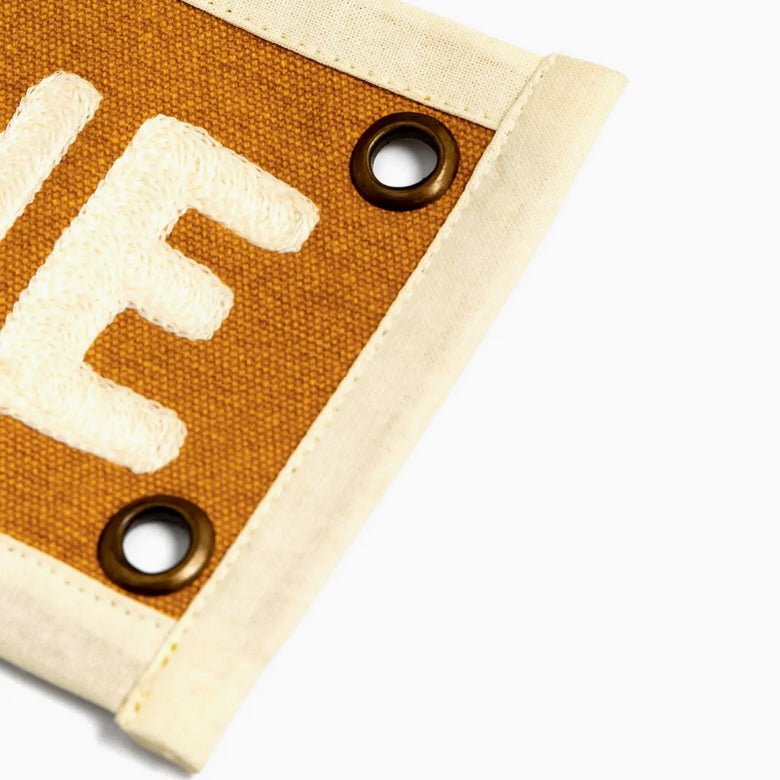 Canvas Embroidered Banner RISE + SHINE - Marmalade Mercantile