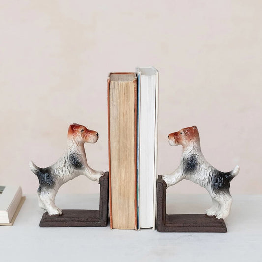 Cast Iron Jack Russell Terrier Bookends - Marmalade Mercantile