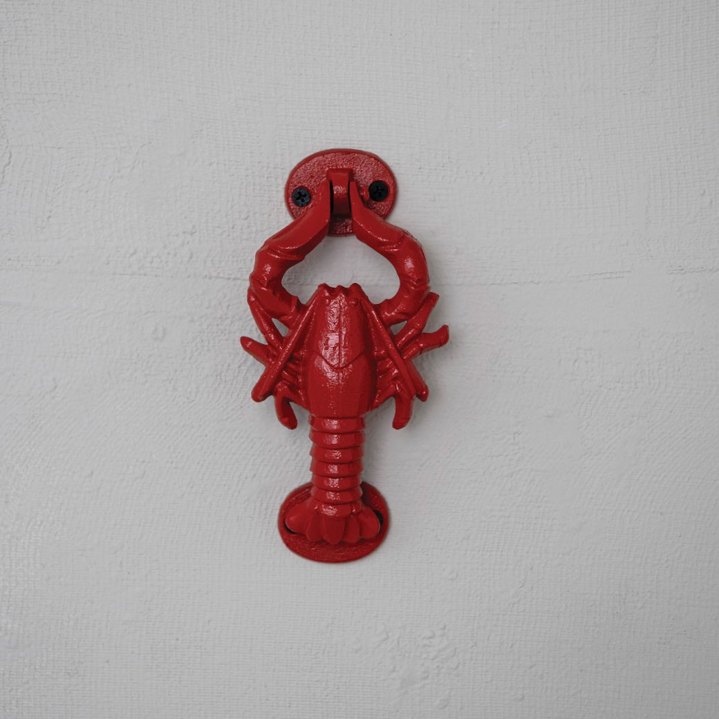 Cast Iron Lobster Shaped Door Knocker Red - Marmalade Mercantile