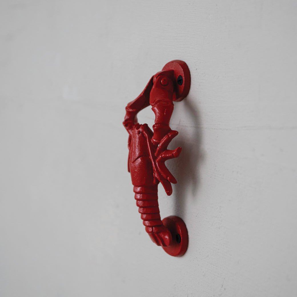 Cast Iron Lobster Shaped Door Knocker Red - Marmalade Mercantile