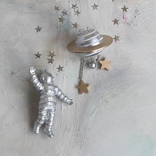 Cast Resin Astronaut and Planet Christmas Ornaments CHOOSE Style - Marmalade Mercantile