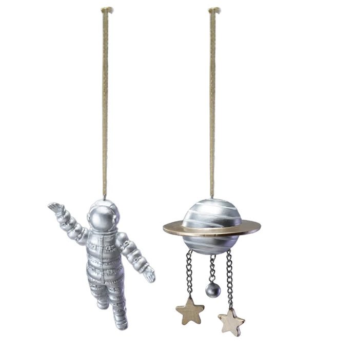 Cast Resin Astronaut and Planet Christmas Ornaments CHOOSE Style - Marmalade Mercantile
