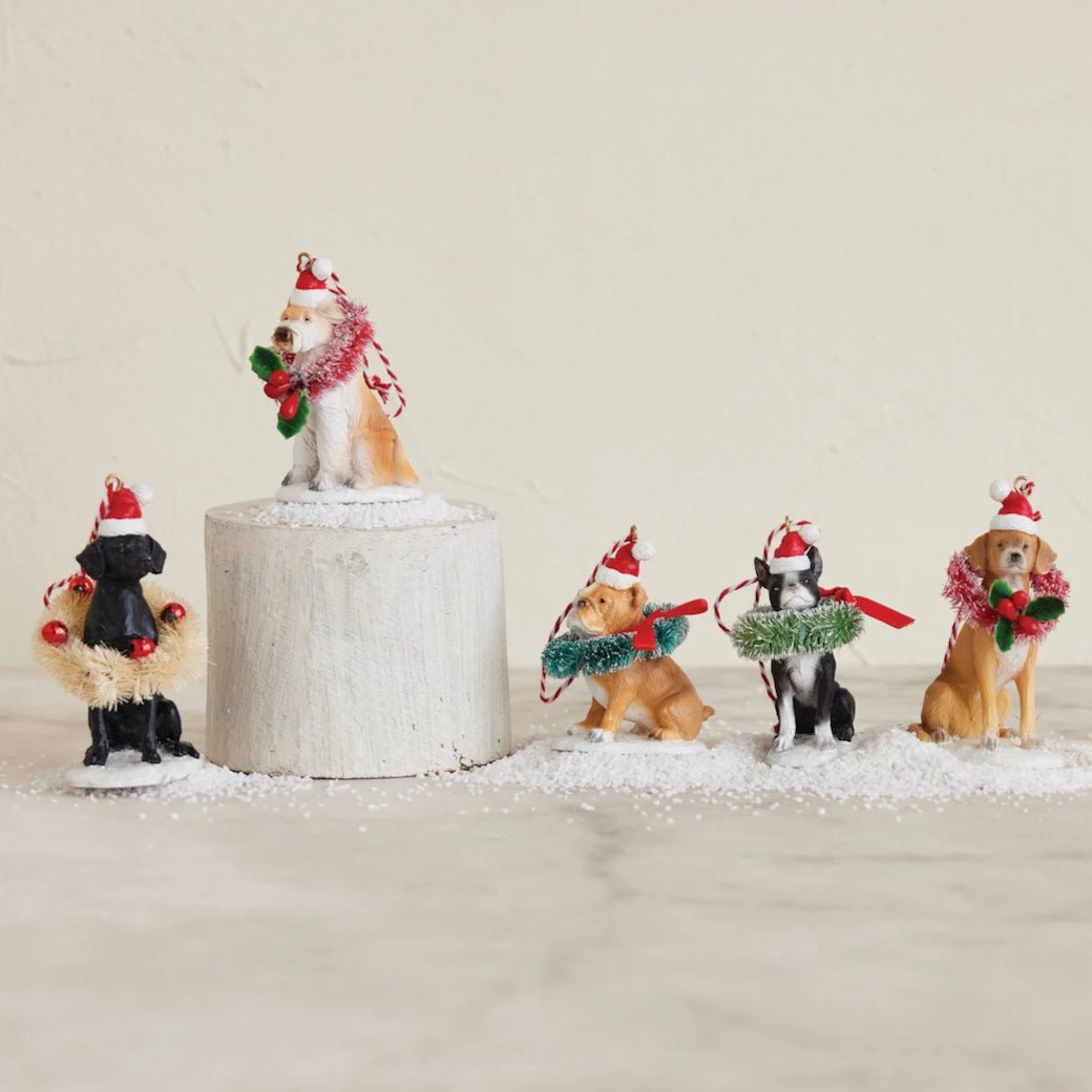 Cast Resin Dog Christmas Ornament CHOICE of Breed - Marmalade Mercantile