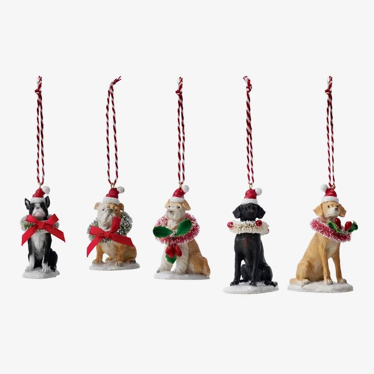 Cast Resin Dog Christmas Ornament CHOICE of Breed - Marmalade Mercantile