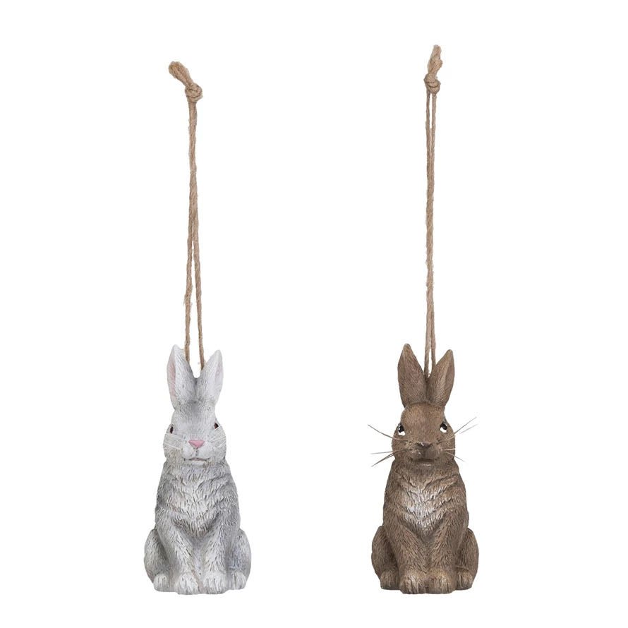 Cast Resin Rabbit Ornament CHOICE of Color - Marmalade Mercantile