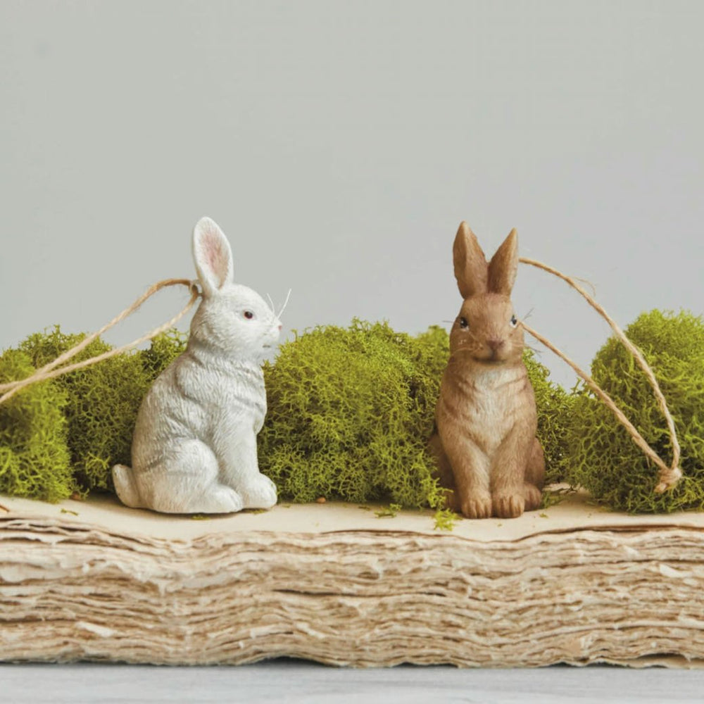 Epoxy Cast Rabbit Cast Resin Rabbit Ornament CHOICE of Color
