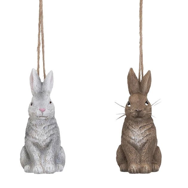 Cast Resin Rabbit Ornament CHOICE of Color - Marmalade Mercantile