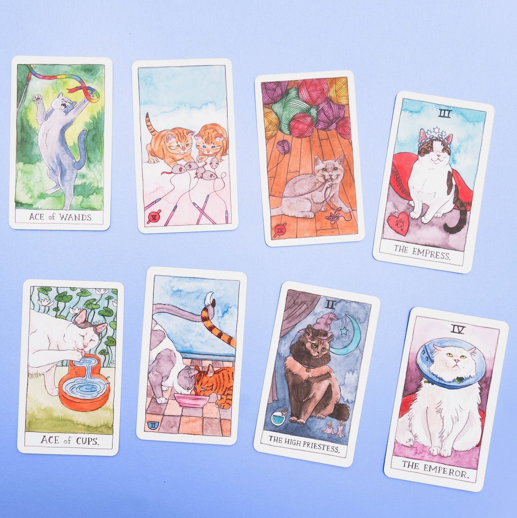 Cat Tarot Cards - 78 Card Deck Illustrated by Megan Kott - Marmalade Mercantile