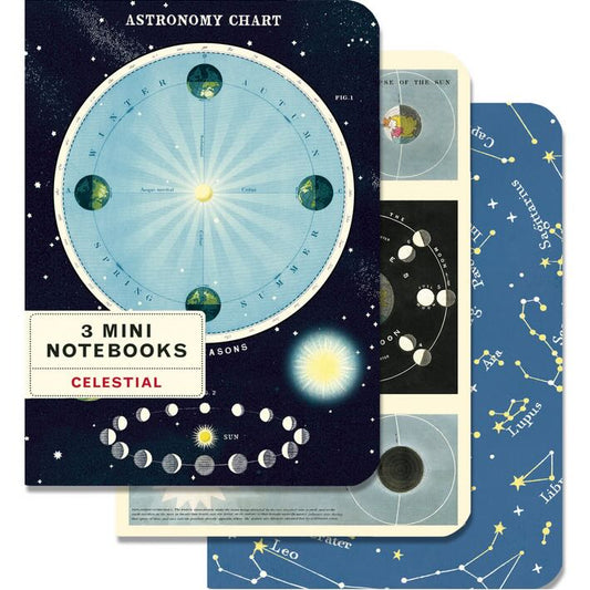 Celestial Mini Pocket Notebooks Set of 3 - Marmalade Mercantile