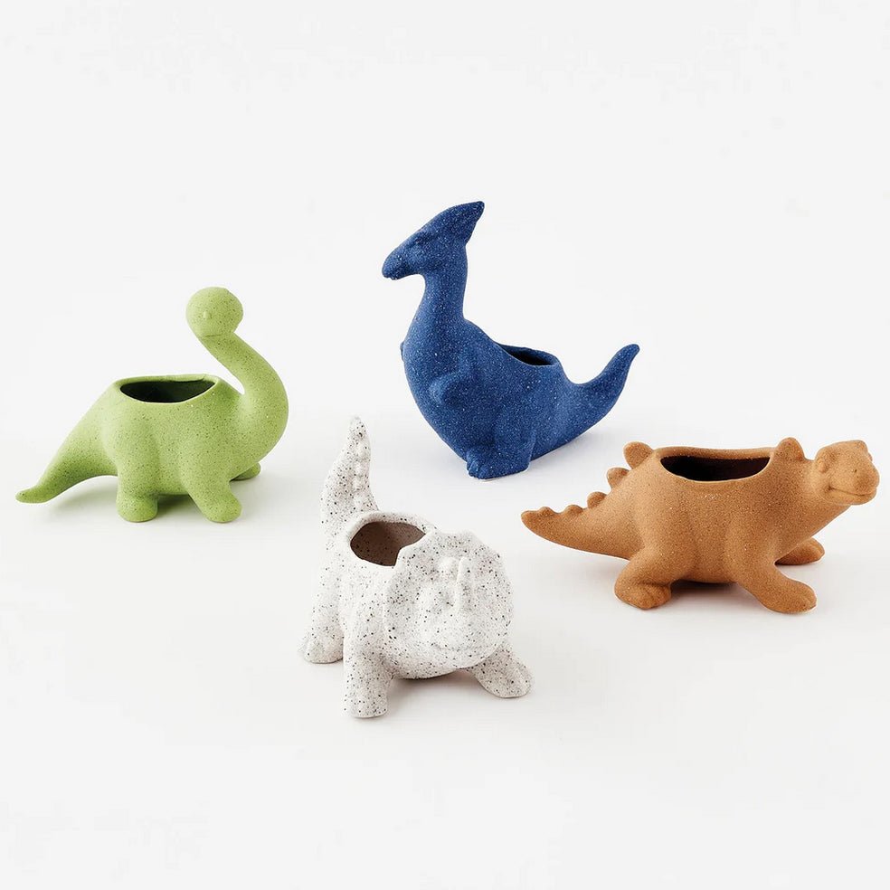 Ceramic Dinosaur Planters CHOICE of Four Colors/Styles - Marmalade Mercantile