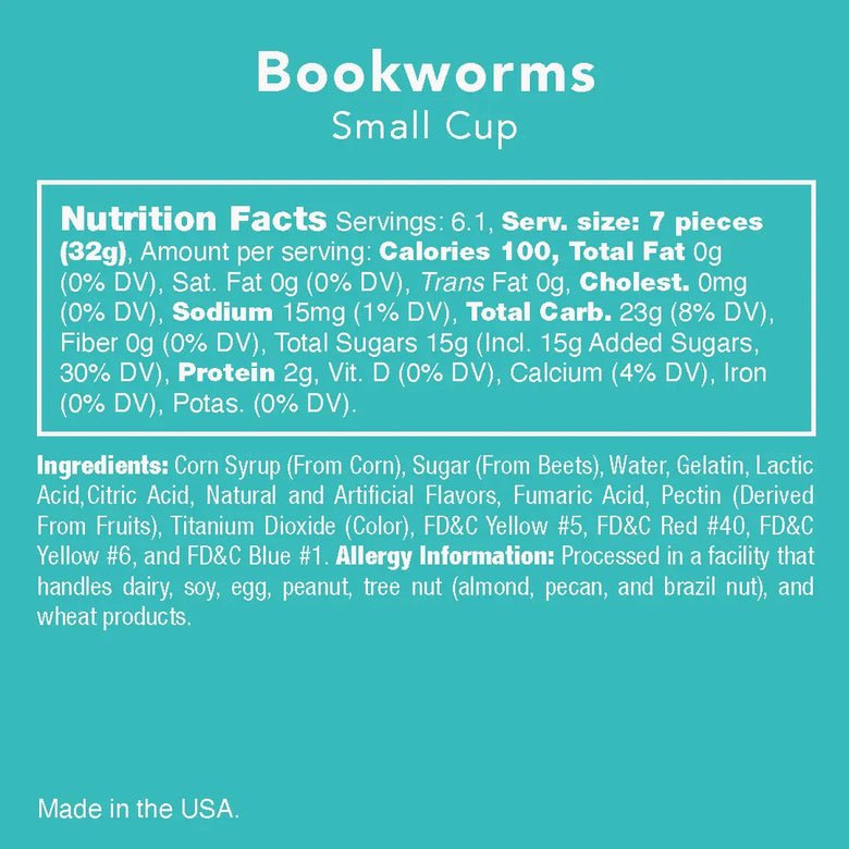 Chewy Gummy Bookworms Candy - Fruity & Sour - Marmalade Mercantile
