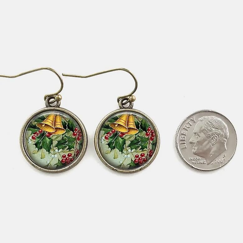 Christmas Bells Holiday Earrings for PIerced Ears - Marmalade Mercantile