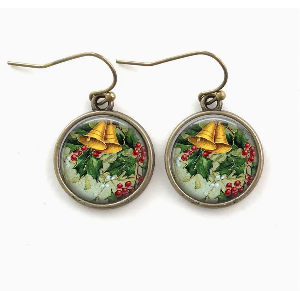 Christmas Bells Holiday Earrings for PIerced Ears - Marmalade Mercantile