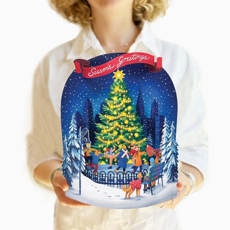 Christmas Skating Full Size Holiday Pop - Up Greeting Card - Marmalade Mercantile