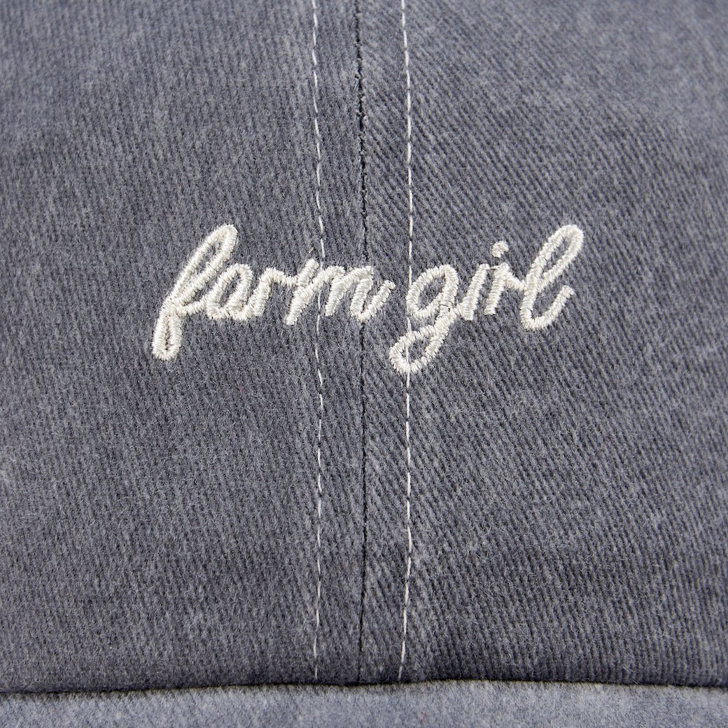 Classic Stonewashed Gray Ball Cap Farm Girl - Marmalade Mercantile