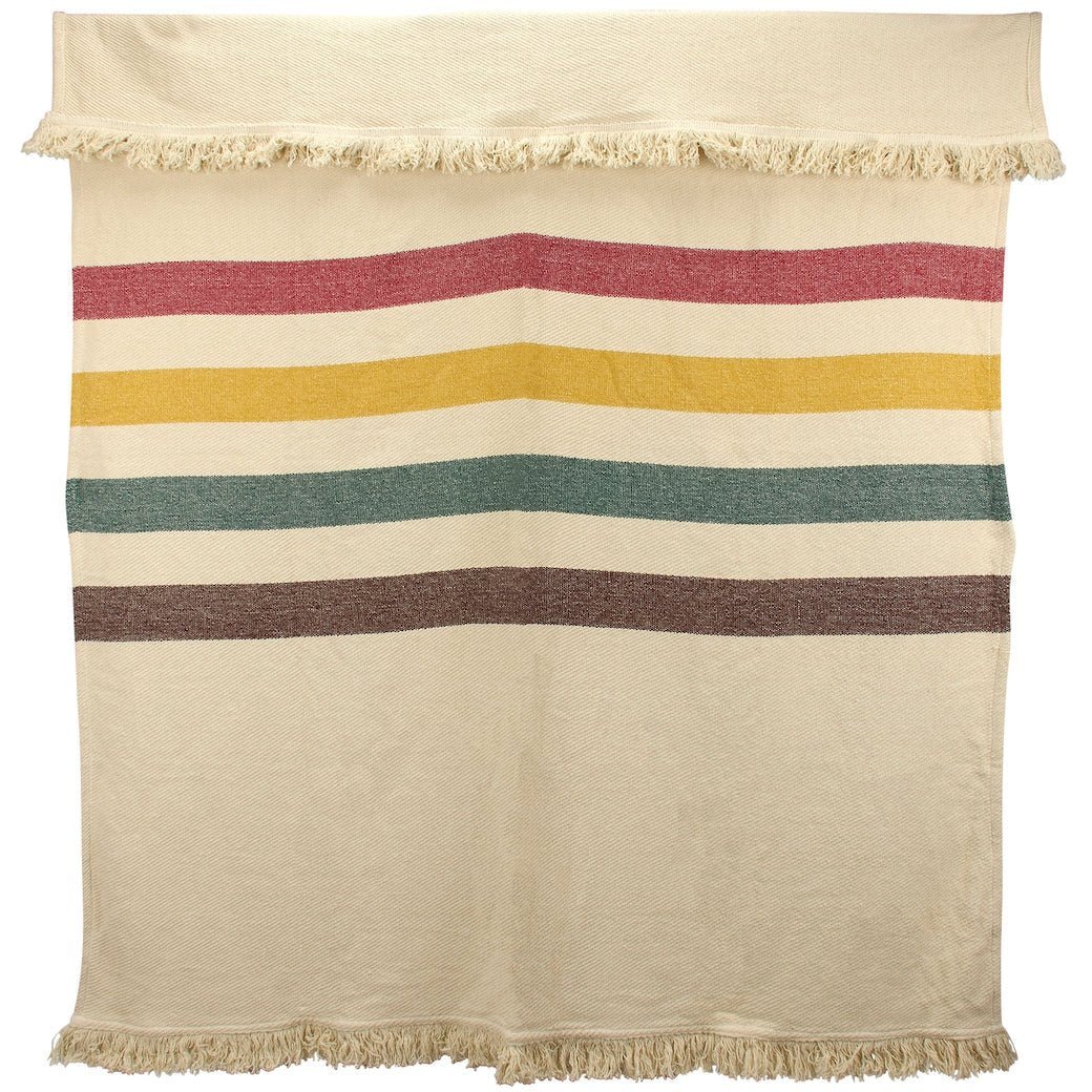 Color Block Striped Woven Throw - Marmalade Mercantile