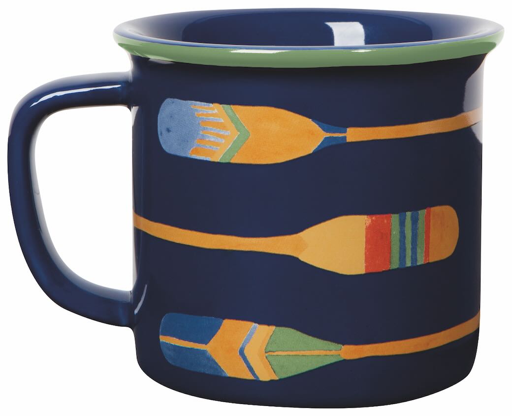 Colorful Canoe Paddle Stoneware Coffee Mug - Marmalade Mercantile