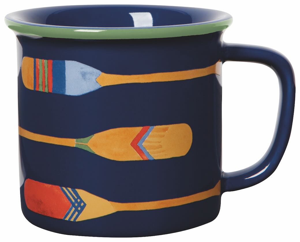 Colorful Canoe Paddle Stoneware Coffee Mug - Marmalade Mercantile