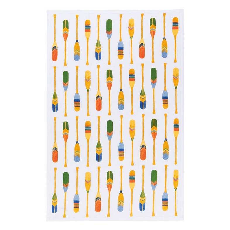 Colorful Summer Canoe Paddles Kitchen Towel - Marmalade Mercantile