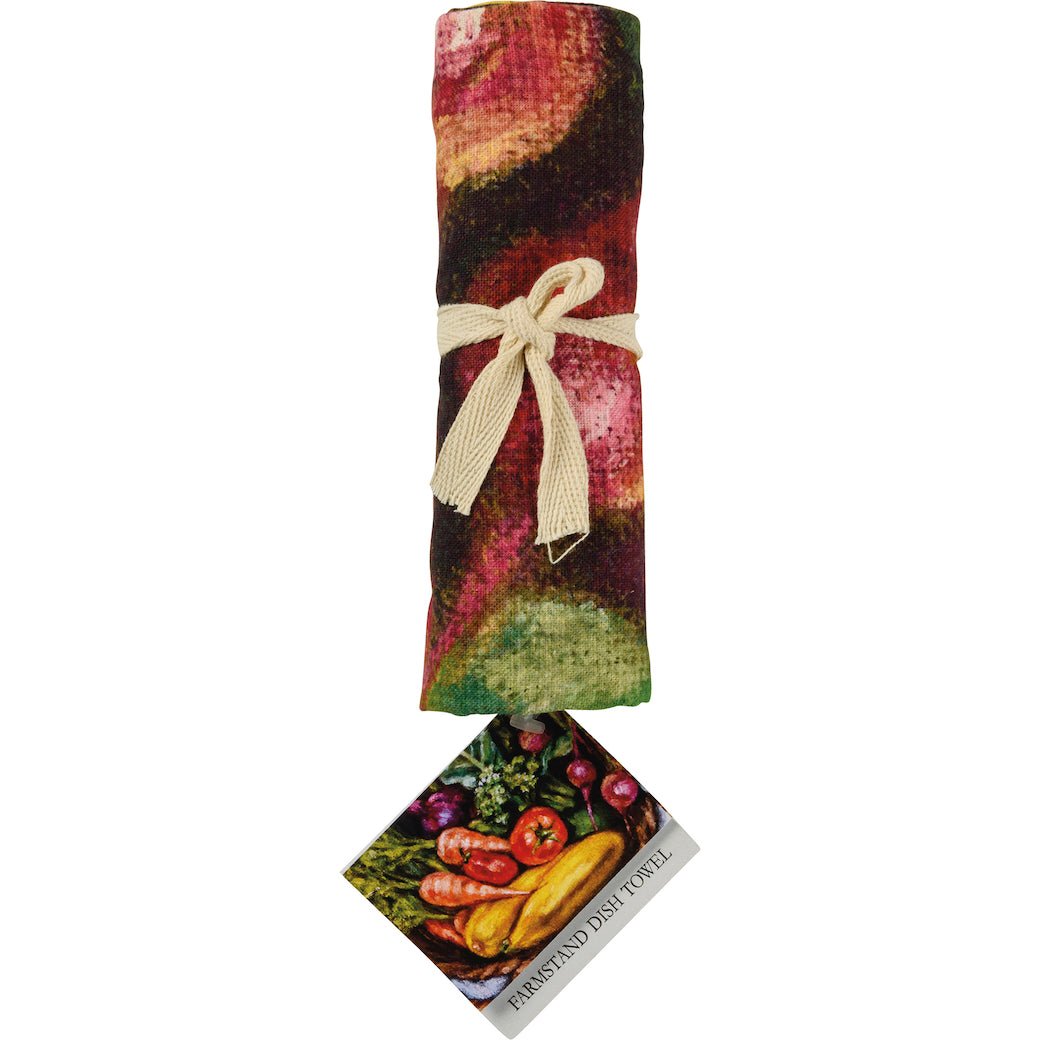 Colorful Veggie Basket Kitchen Towel - Marmalade Mercantile